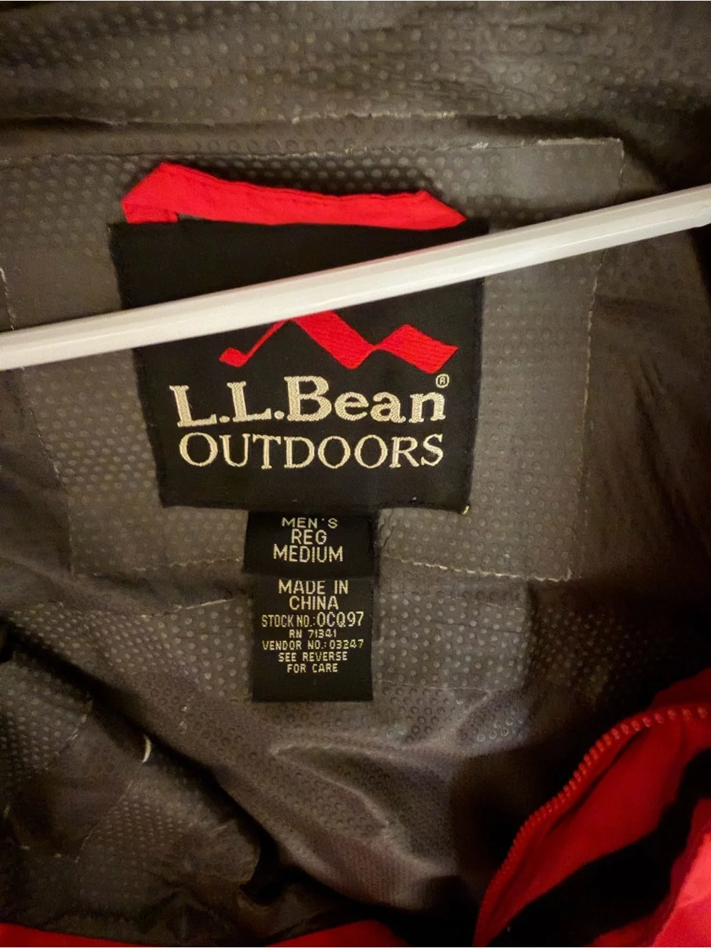 L.L. Bean Red and Black Outdoor GORETEX Jacket